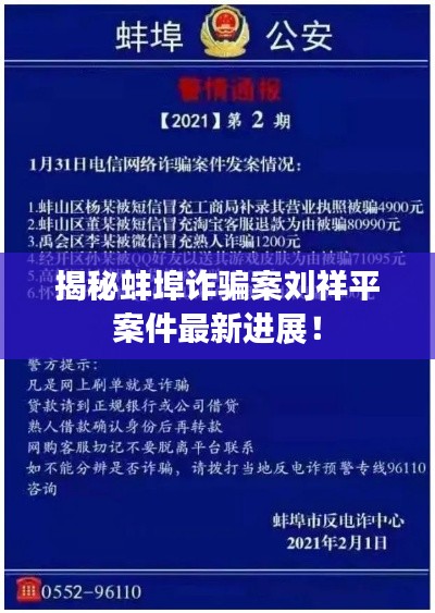 揭秘蚌埠诈骗案刘祥平案件最新进展！