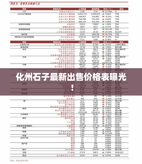 化州石子最新出售价格表曝光！