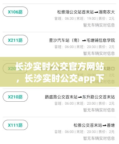 长沙实时公交官方网站，长沙实时公交app下载 