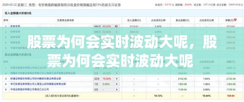 股票为何会实时波动大呢，股票为何会实时波动大呢 