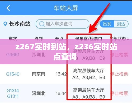 z267实时到站，z236实时站点查询 