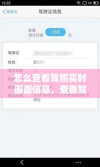 怎么查看驾照实时画面信息，查看驾照状态查询 