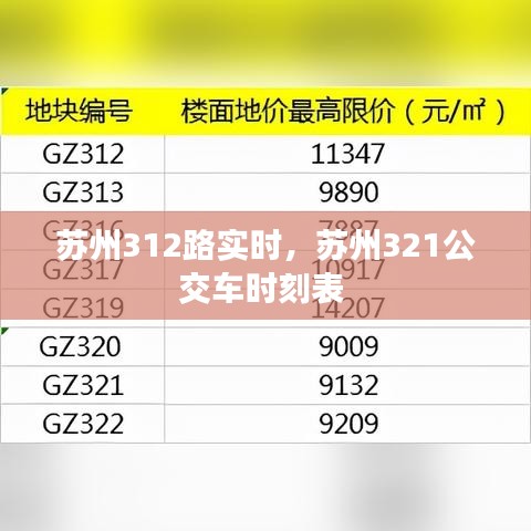 苏州312路实时，苏州321公交车时刻表 