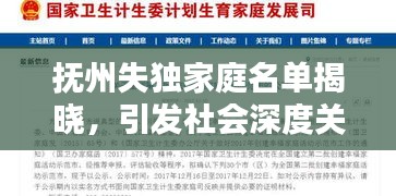 抚州失独家庭名单揭晓，引发社会深度关注
